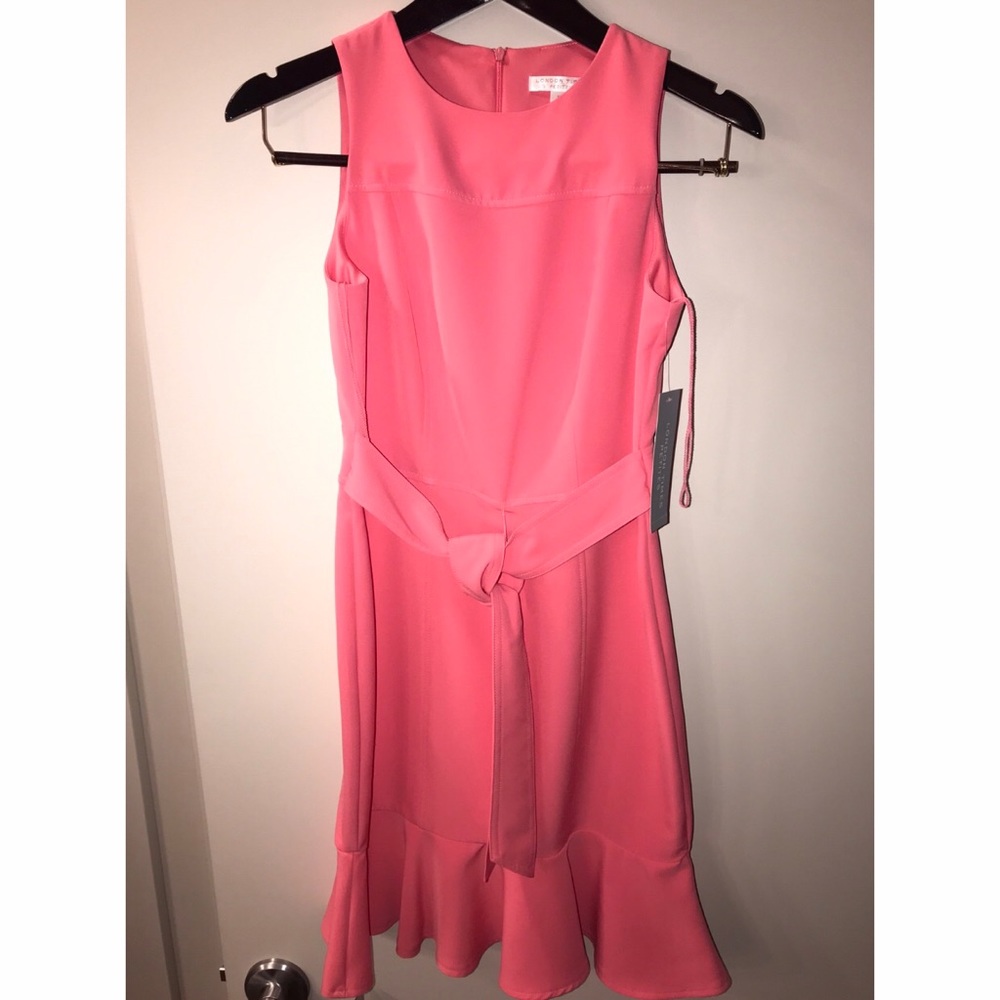 Dillards London Times Petite Pink Dress Tie Dress